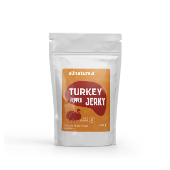 ALLNATURE Turkey pepper Jerky sušené maso 100 g