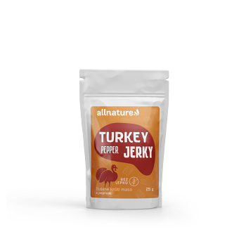 ALLNATURE Turkey pepper Jerky sušené maso 25 g