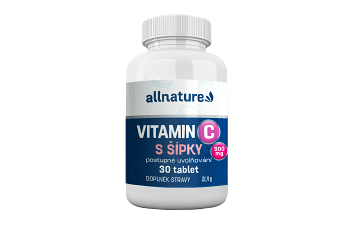 ALLNATURE Vitamín C s šípky 500 mg 30 tablet
