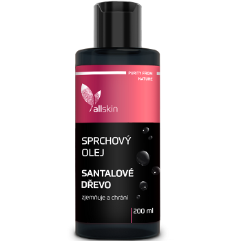 ALLSKIN Sprchový olej Santalové dřevo 200 ml (Přírodní přípravky na sprchování a mytí) - Přírodní
