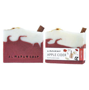 ALMARA SOAP Tuhé mýdlo Apple Cider 100 ± 5 g (Přírodní přípravky na sprchování a mytí) - Čistící