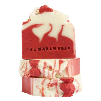 ALMARA SOAP Tuhé mýdlo Strawberry & Cream  100 ± 5 g (Přírodní přípravky na sprchování a mytí) - Čistící