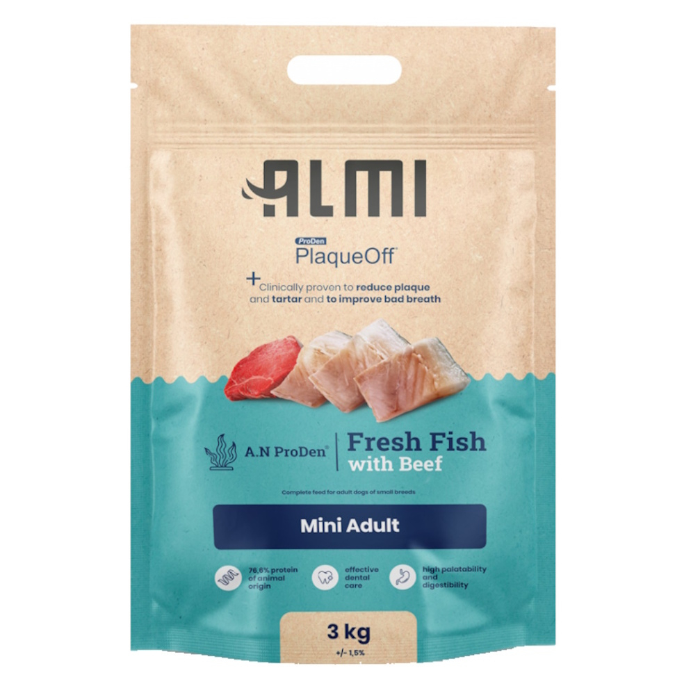 E-shop ALMI Mini Adult granule pro psy 1 ks, Hmotnost balení (g): 3 kg
