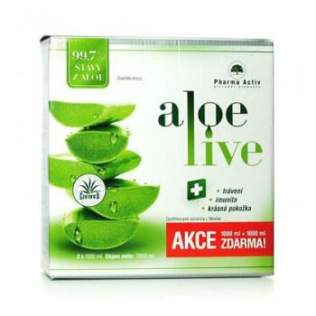 PHARMA ACTIV Aloe Live 1000 ml 1+1 ZDARMA poškozený obal