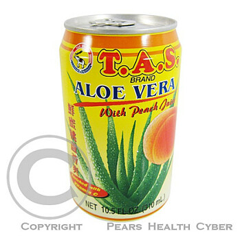 Aloe Vera přírodní šťáva příchuť broskev + vit.C plech 310ml