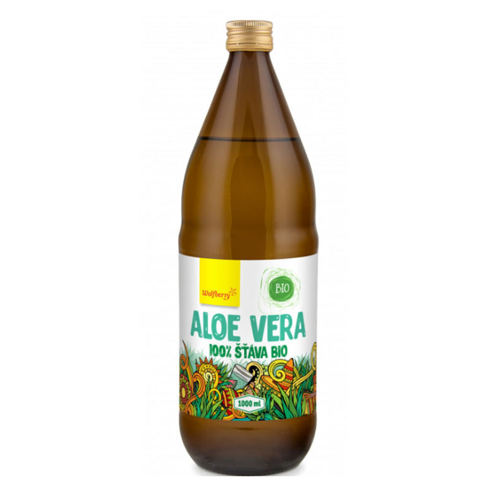 Levně WOLFBERRY Aloe vera šťáva 100% 1000 ml BIO