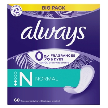 ALWAYS Intimky Normal Fresh Protection 60 kusů (Slipové vložky) - Mini