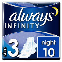 ALWAYS Night Hygienické vložky s křidélky 10 ks