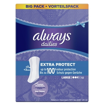 ALWAYS Dailies Extra Protect Large Intimní vložky 52 ks
