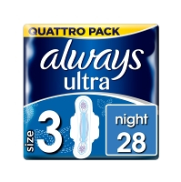 ALWAYS Ultra Night vel.3 Hygienické vložky s křidélky 28 ks