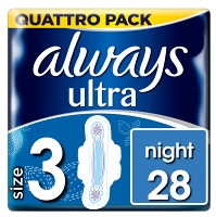 ALWAYS Ultra Night vel.3 Hygienické vložky s křidélky 28 ks