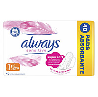 ALWAYS Ultra Sensitive Normal Plus vel.1 Hygienické vložky s křidélky 40 ks