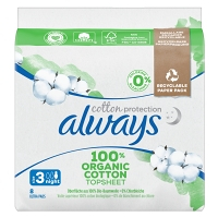 ALWAYS Hygienické vložky Organic Cotton Night 8 kusů