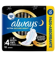 ALWAYS Hygienické vložky Secure Night S4 10 kusů