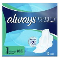 ALWAYS Infinity Normal Hygienické vložky s křidélky 12 ks