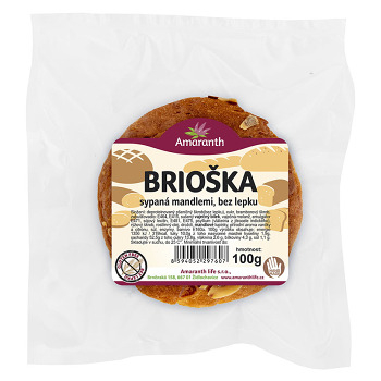 AMARANTH bezlepková brioška sypaná mandlemi 100 g (Čerstvé bezlepkové pečivo)