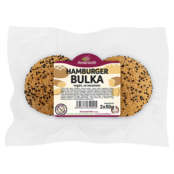 AMARANTH Bezlepková hamburger bulka sezam 2 kusy (Čerstvé bezlepkové pečivo)