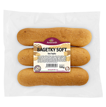 AMARANTH Bezlepkové bagetky 3 kusy (Čerstvé bezlepkové pečivo)