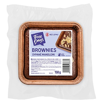 FREE DAYS Bezlepkové brownies sypaný mandlemi 150 g (Čerstvé bezlepkové pečivo)