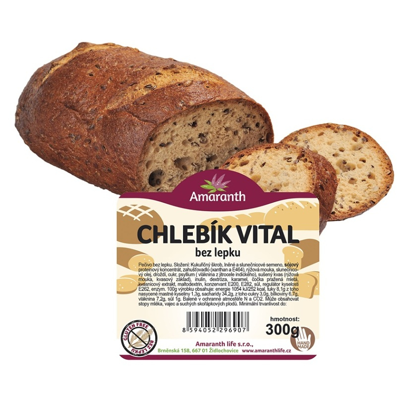 AMARANTH Bezlepkový chlebík vital 300 g