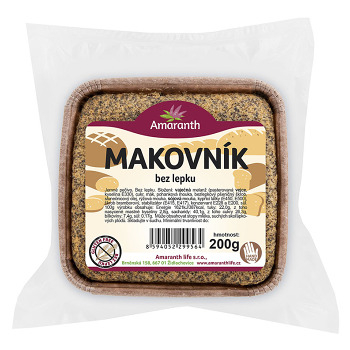 AMARANTH Bezlepkový makovník 200 g (Čerstvé bezlepkové pečivo)