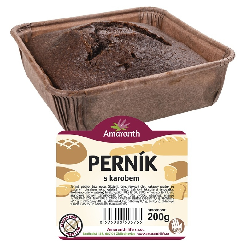 AMARANTH Bezlepkový perník s karobem 200 g