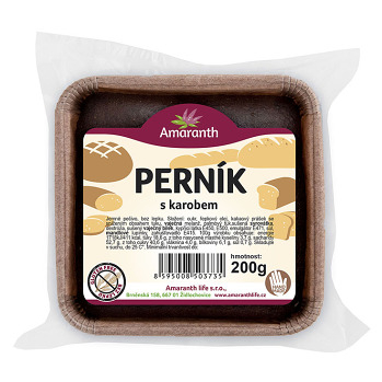 AMARANTH Bezlepkový perník s karobem 200 g (Čerstvé bezlepkové pečivo)