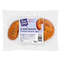 FREE DAYS Bezlepkový rohlík sladký sypaný mákem 2 kusy