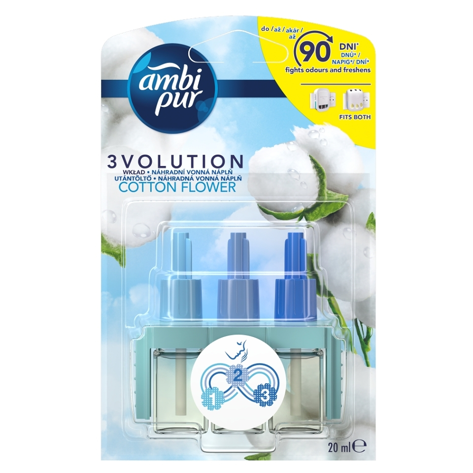 Levně AMBI PUR 3Volution Osvěžovač vzduchu náplň Cotton 20 ml