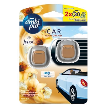 AMBI PUR Car Osvěžovač vzduchu do auta Gold Orchid 2 x 2 ml