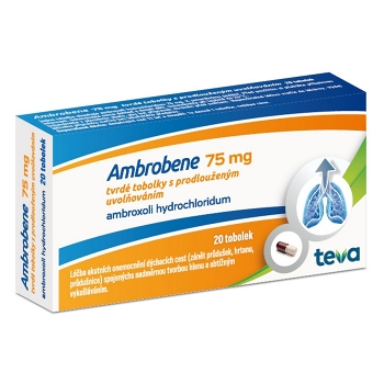 AMBROBENE 75 mg tobolky s prodlouženým uvolňováním 20 kusů (Na vlhký kašel) - Jednosložkové
