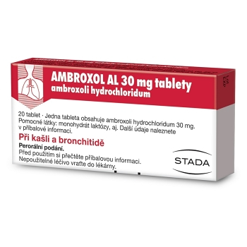 AMBROXOL AL 30mg 20 tablet (Na vlhký kašel) - Jednosložkové