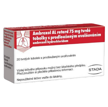AMBROXOL AL retard 75 mg tvrdé tobolky s prodlouženým uvolňováním 20 kusů (Na vlhký kašel) - Jednosložkové