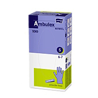 MATOPAT Ambulex nepudrované nitrilové rukavice violet S 100 kusů