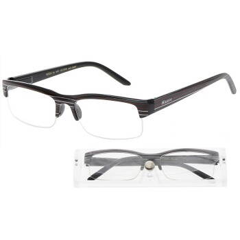KEEN Čtecí brýle +1.00 černé s pruhy a pouzdrem, Počet dioptrií: +1,00