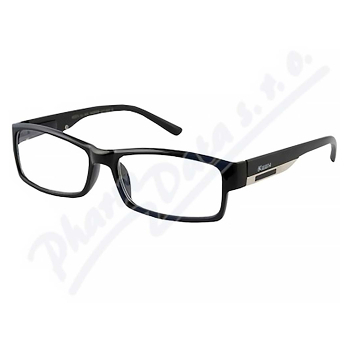 AMERICAN WAY Čtecí brýle Flex černé s kovovým doplňkem +3.00