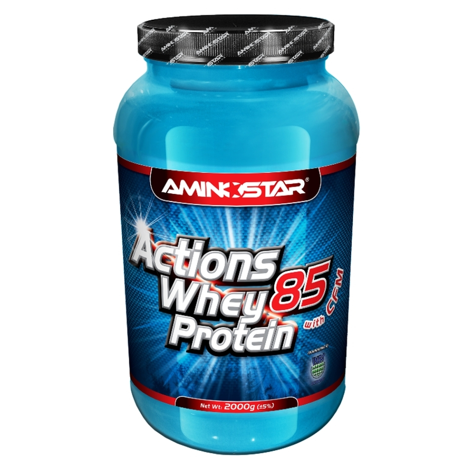 Levně AMINOSTAR Actions whey protein 85% příchuť jahoda 2000 g
