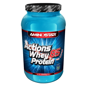 AMINOSTAR Actions whey protein 85% příchuť jahoda 2000 g