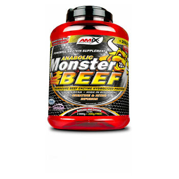 AMIX Anabolic monster BEEF 90% protein jahoda a banán 2200 g