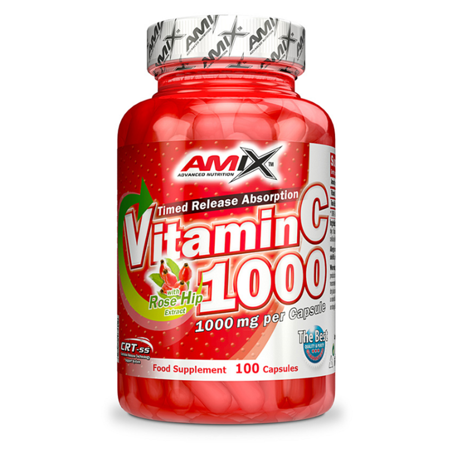 Levně AMIX Vitamin C 1000 mg s extraktem z šípků 100 kapslí