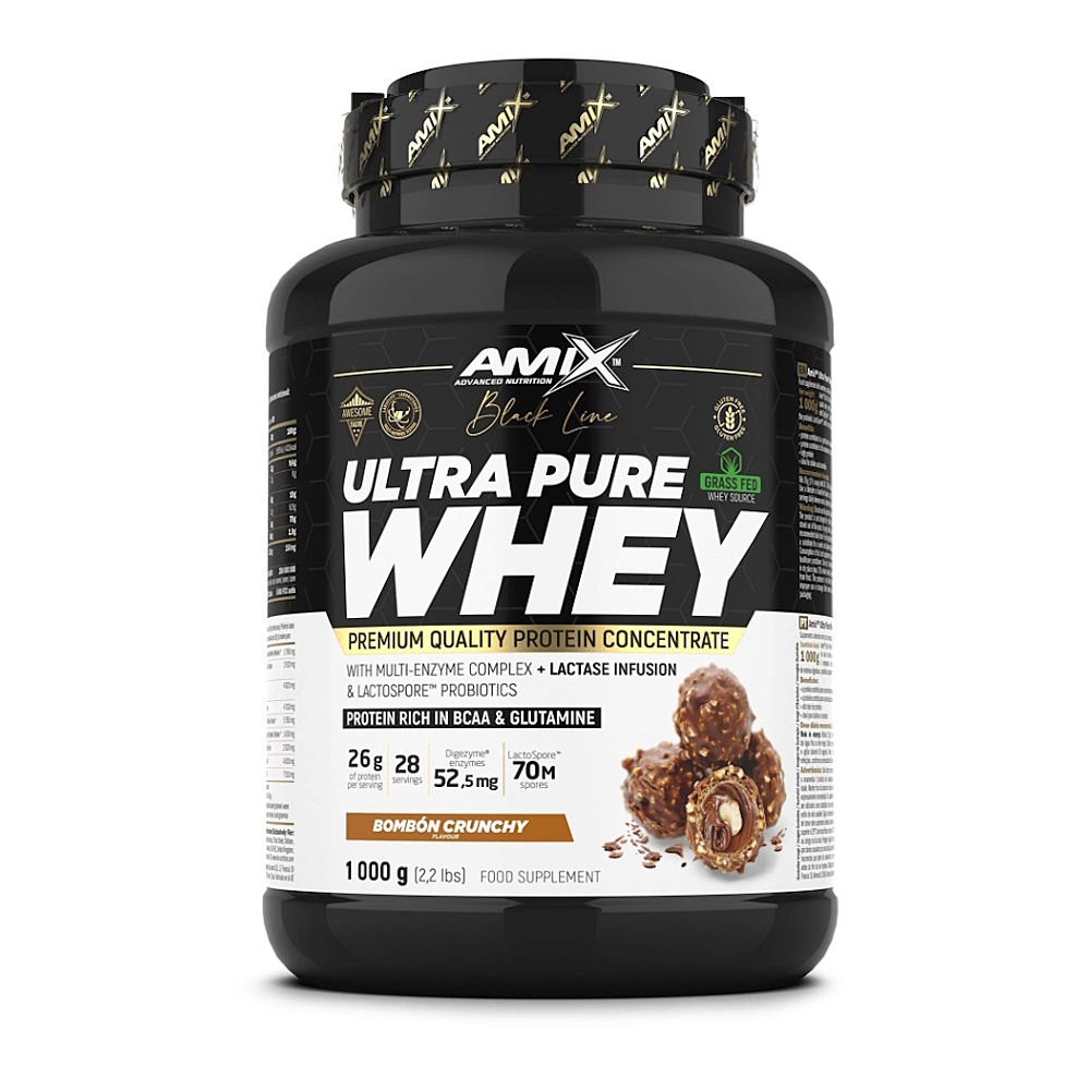 Amix Nutrition Black Line Ultra Pure Whey Protein 1000g - bombon crunchy