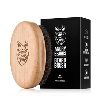 ANGRY BEARDS Gentler Dřevěný kartáč na vousy (měkčí štětiny)
