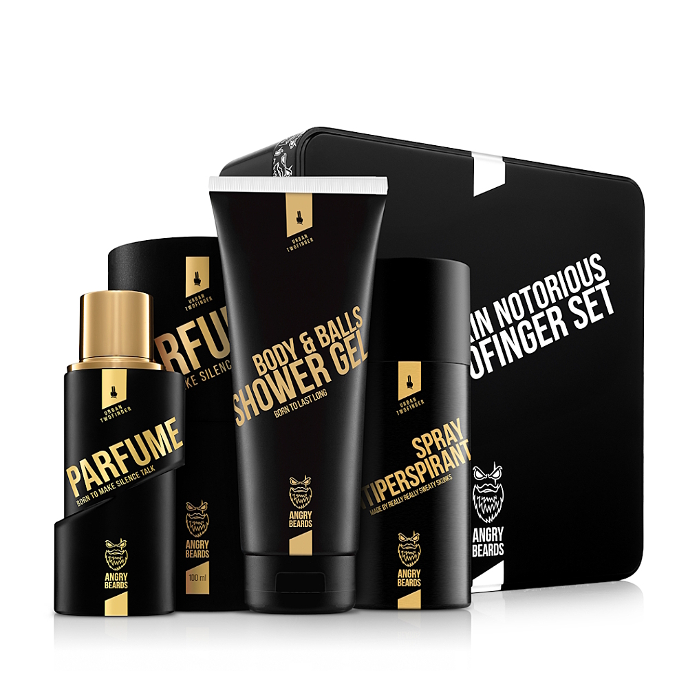 ANGRY BEARDS Notorius Urban Twofinger Dárkové balení pro muže