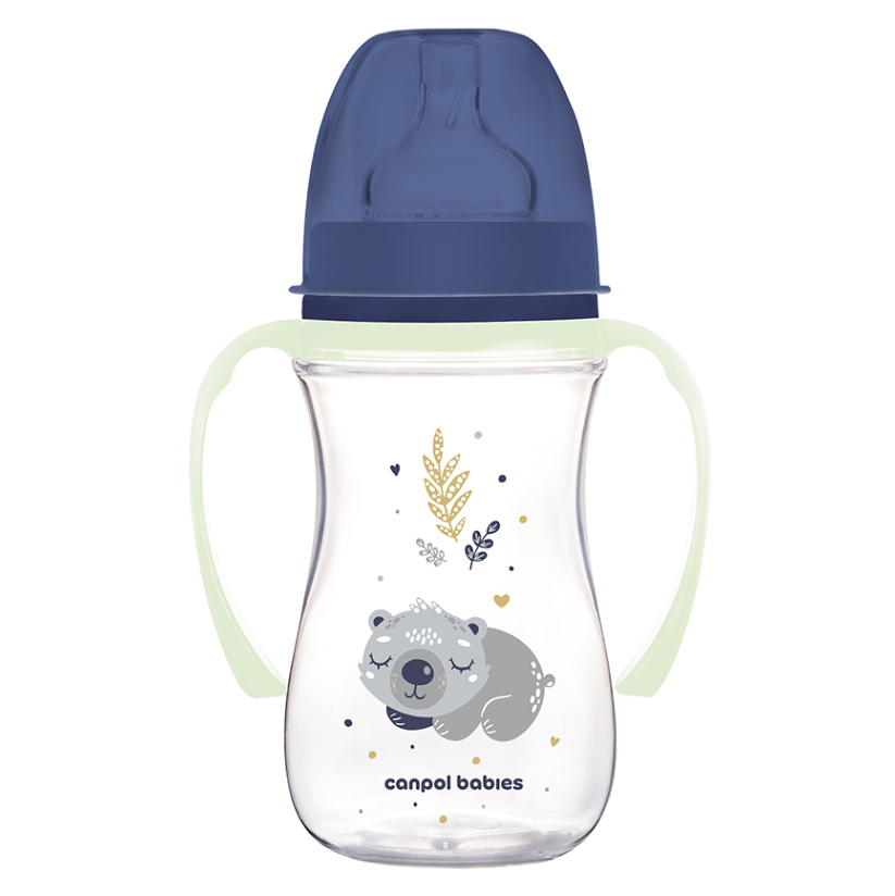 E-shop CANPOL BABIES Antikoliková lahev EasyStart sleepy koala modrá 240 ml