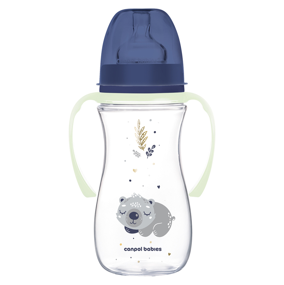CANPOL BABIES Antikoliková lahev EasyStart sleepy koala modrá 300 ml