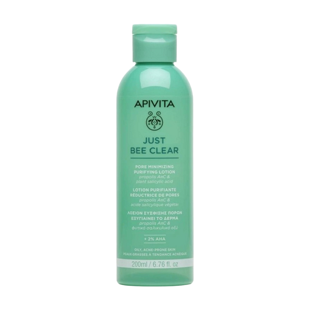 Apivita Just Bee Clear Pore Minimizing Lotion péče na rozšířené póry a černé tečky 200 ml