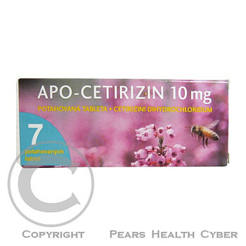 APO-CETIRIZIN 10 MG  7X10MG Potahované tablety