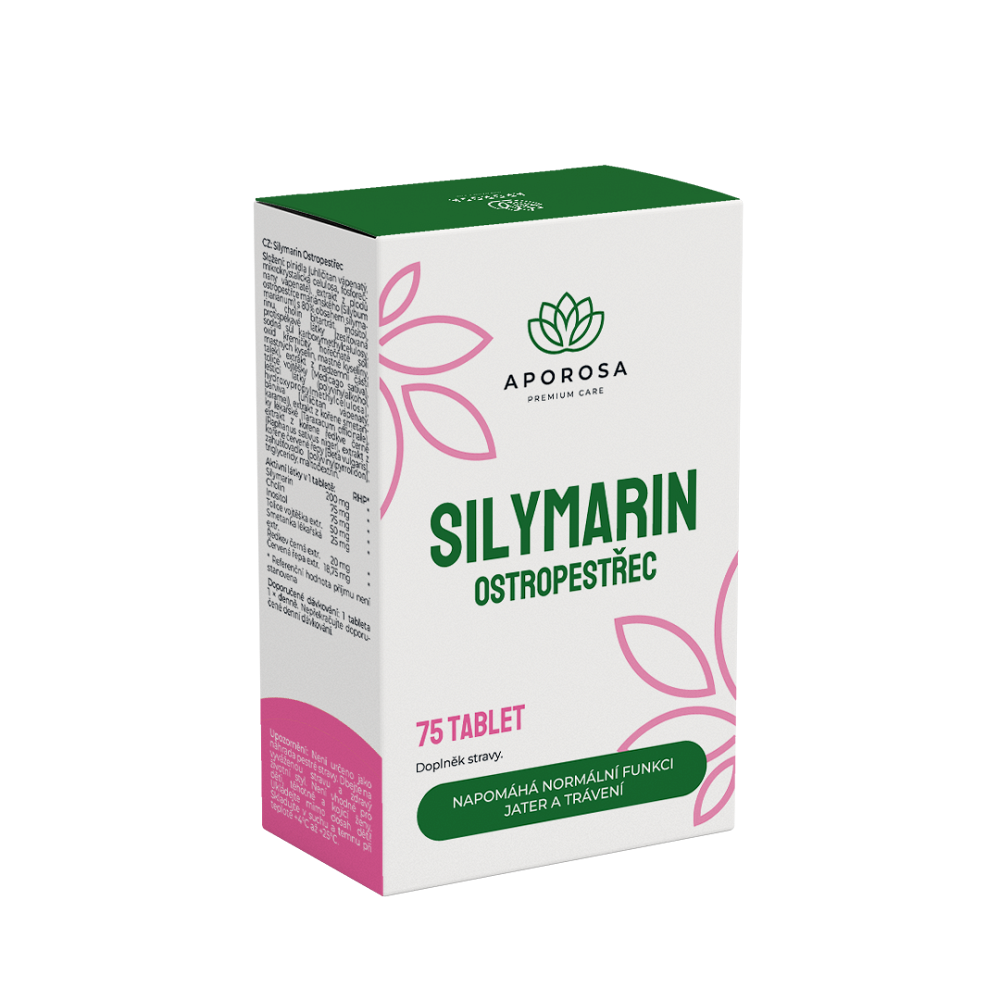 Levně APOROSA Ostropestřec Silymarin 200 mg 75 tablet