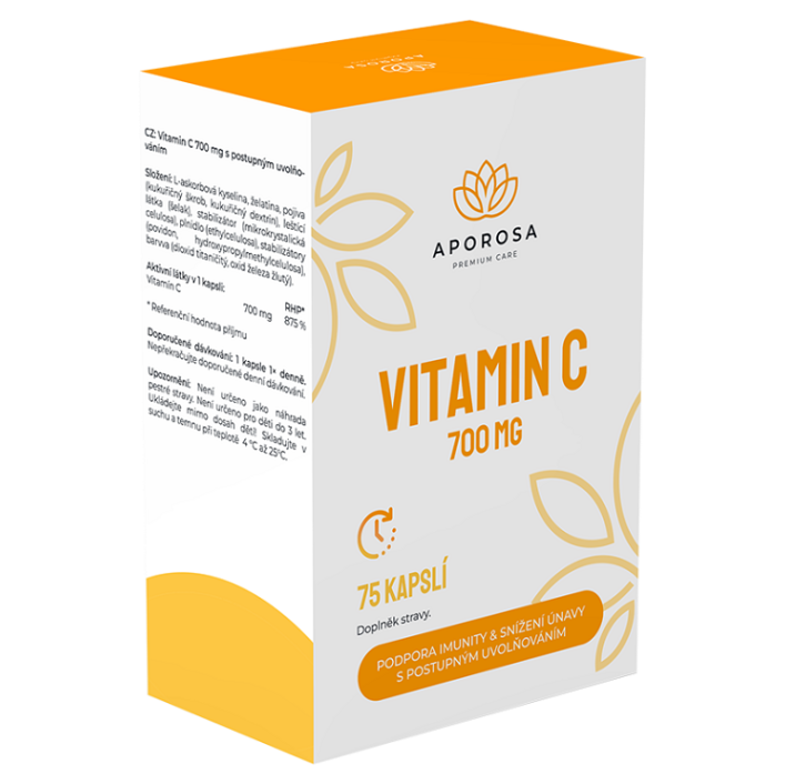 E-shop APOROSA Vitamin C 700 mg s postupným uvolňováním 75 kapslí