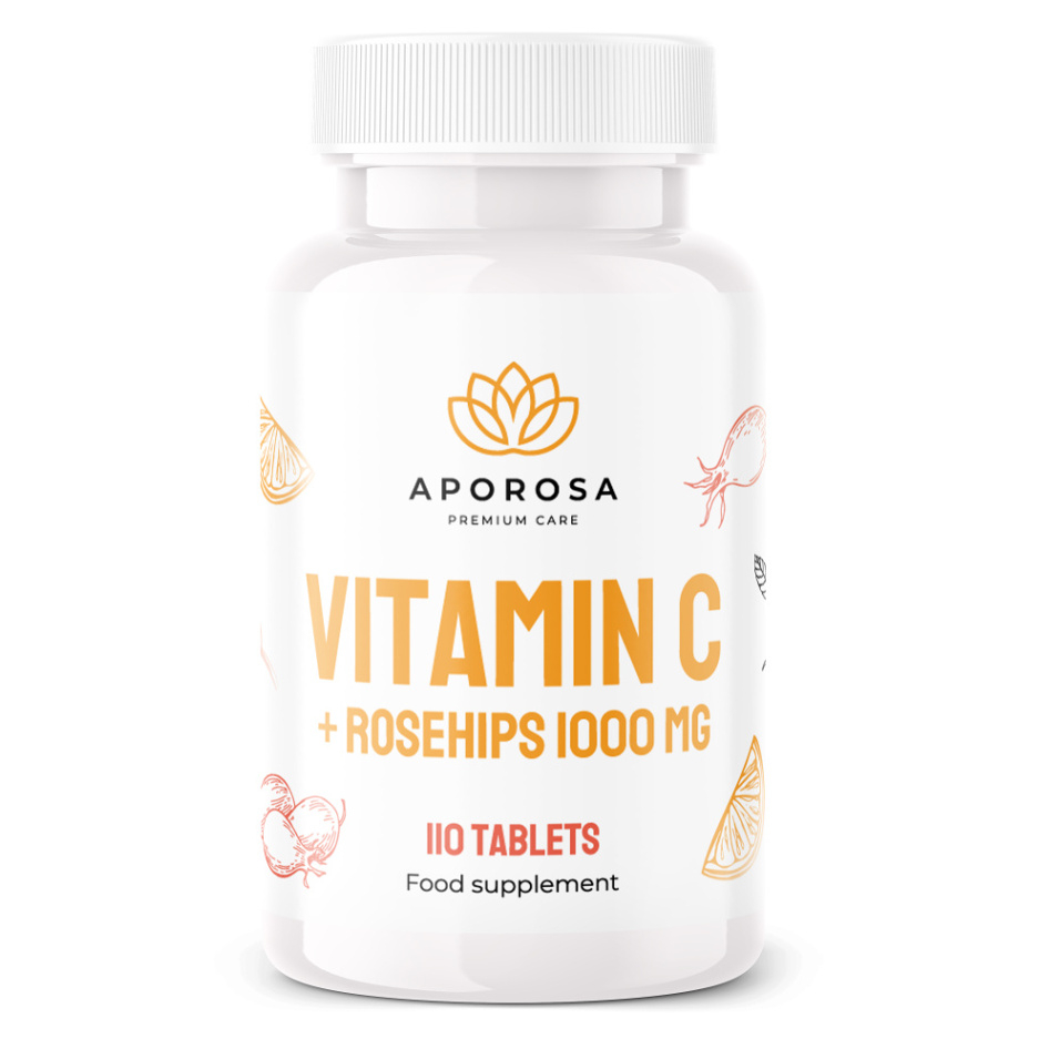 Levně APOROSA Vitamín C s šípky 1000 mg 110 tablet